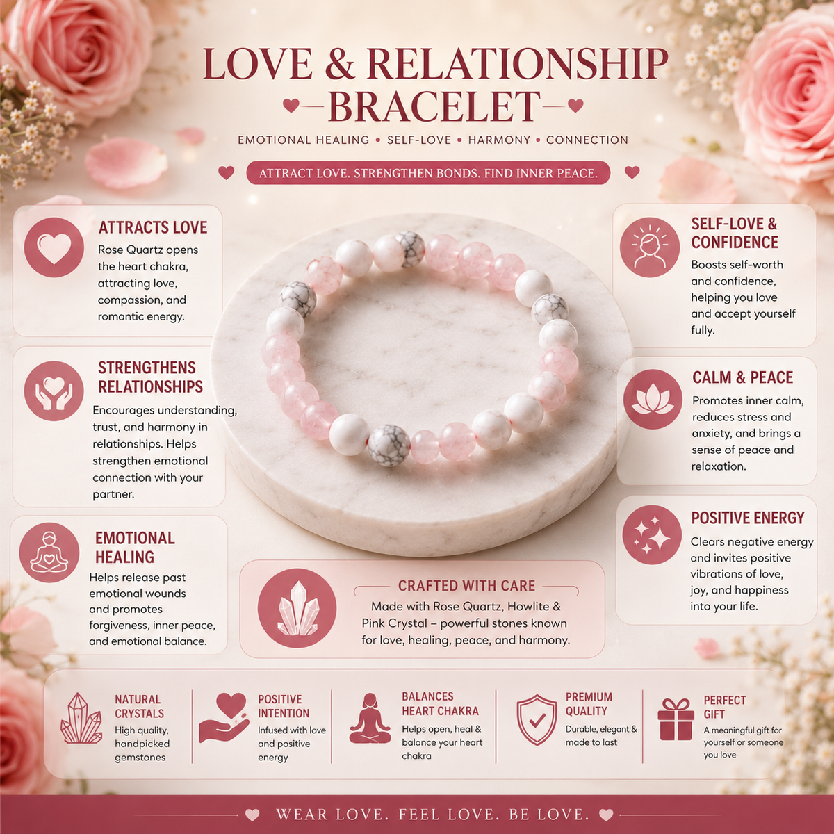 Astro Vedic Love & Relationship Crystal Bracelet