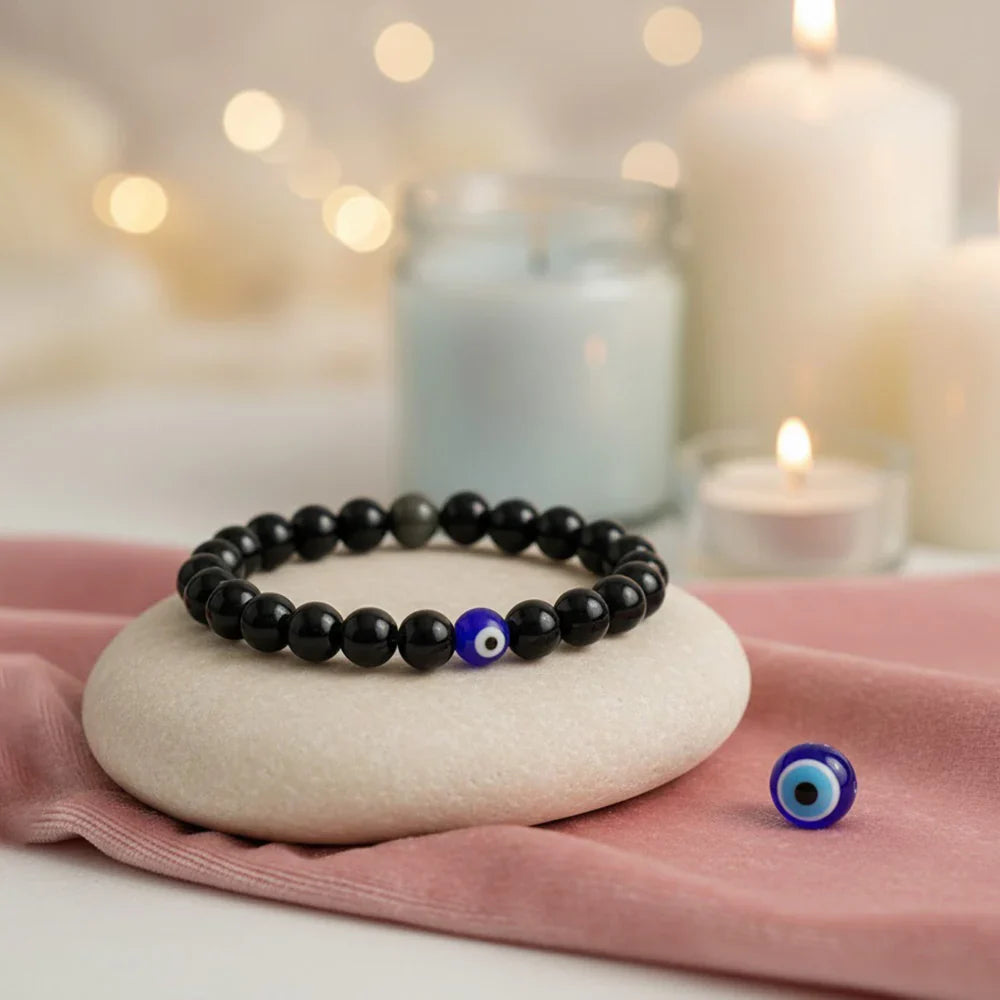 Black Obsidian Evil Eye Protection Bracelet
