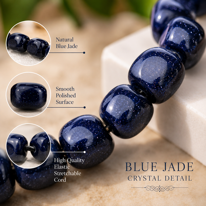 Blue Jade Tumbled Shani Bracelet