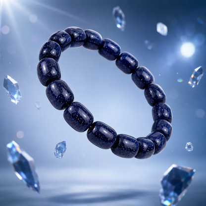 Blue Jade Tumbled Shani Bracelet