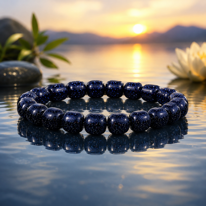 Blue Jade Tumbled Shani Bracelet