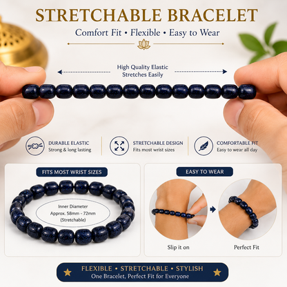 Blue Jade Tumbled Shani Bracelet