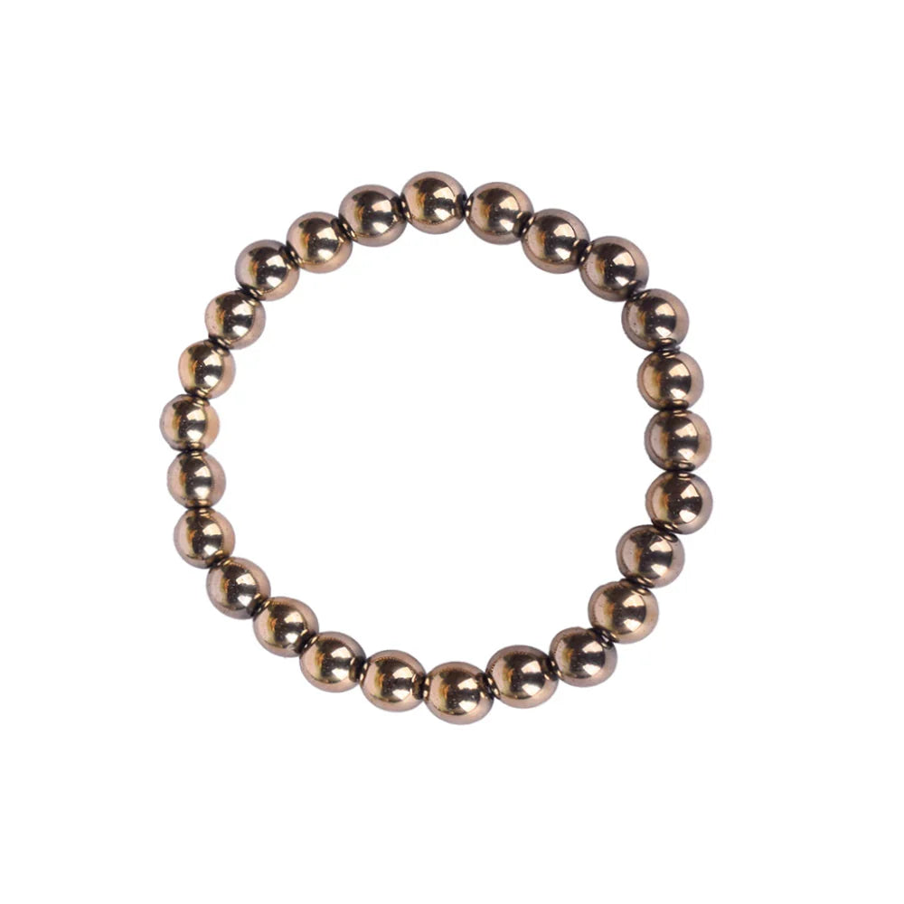 Astro Vedic Golden Pyrite Beaded Bracelet