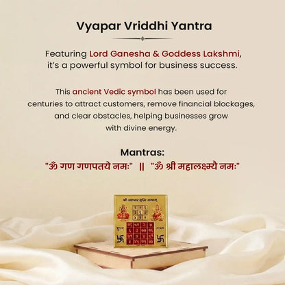 Vyapar Vriddhi Yantra on Raw Pyrite Frame